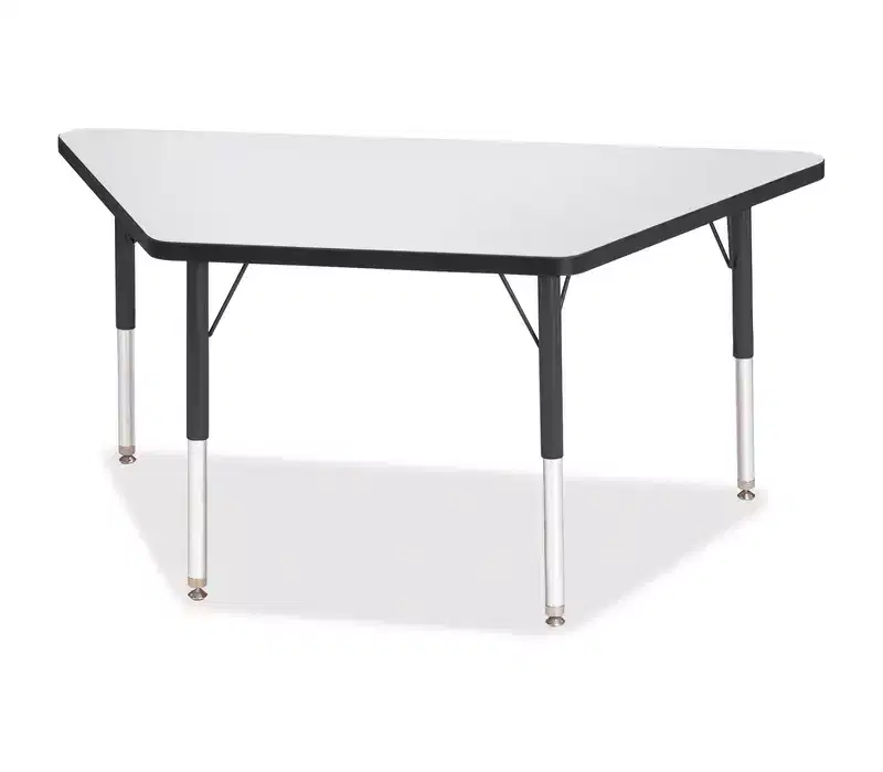 Elementary Height Trapezoid Activity Table (24 x 48 inches) - Black