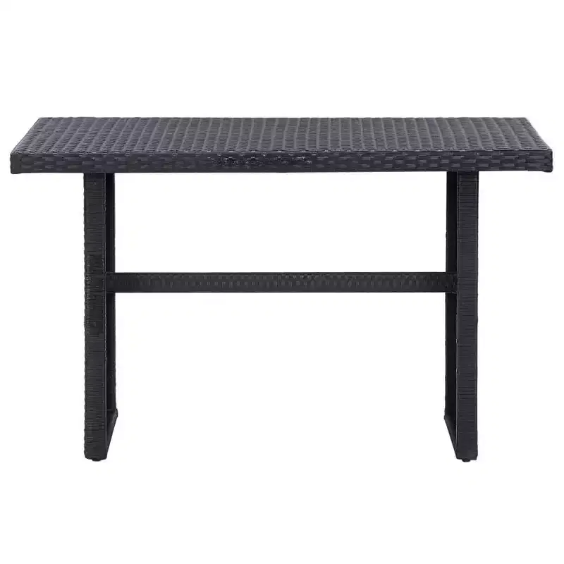 vidaXL Patio Sofa Set Set of 3 Black PE Rattan 3-Piece Set