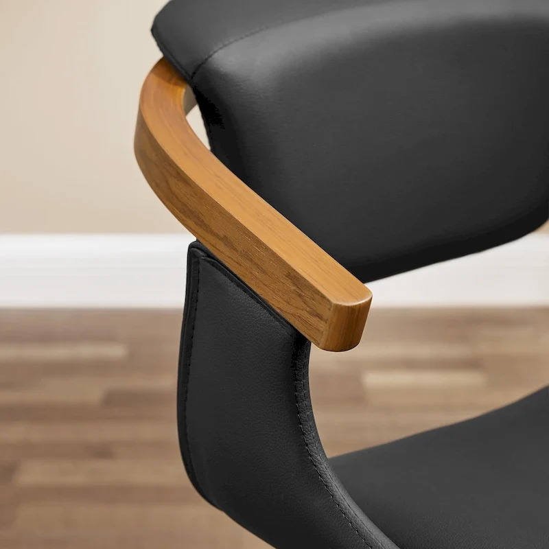 Modern Swivel Dining Chair, Upholstered Seat, 360-Degree Rotation, Mid-Century Style
