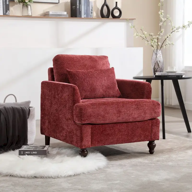 Wooden Frame Armchair, Modern Accent Chair Lounge Chair
