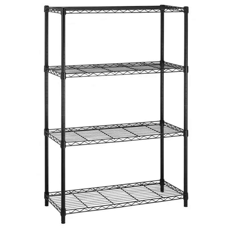 4 Tier Wire Shelving Unit Heavy Duty Storage Rack Metal Shelf Garage Organizer Wire Rack