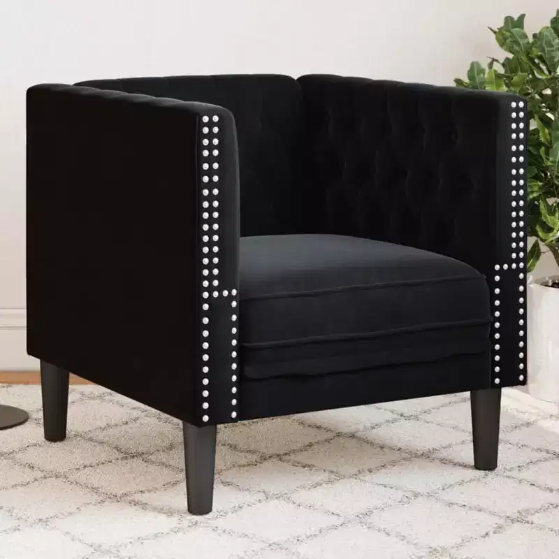 vidaXL Chesterfield Sofa Settee Upholstered Couch Armchair 3-Seater Velvet