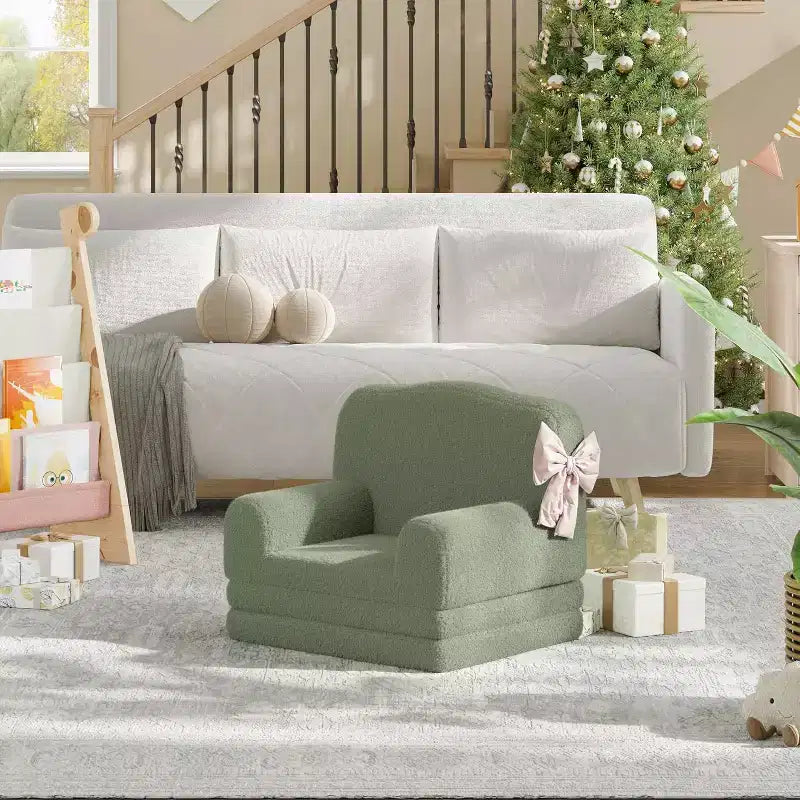 COZONY 2-in-1 Couch, Foldable Toddler Sofa to Lounger, Foam Chair
