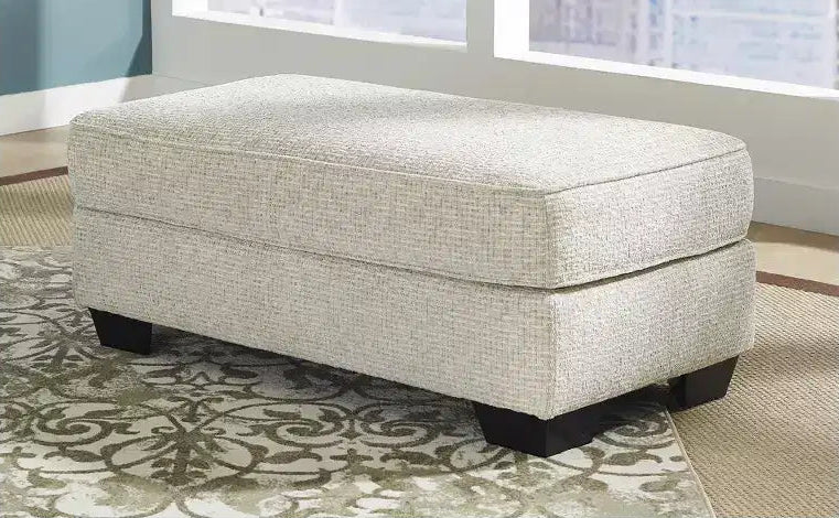 Ottoman, Sandstone Chenille Upholstered Living Room Footrest