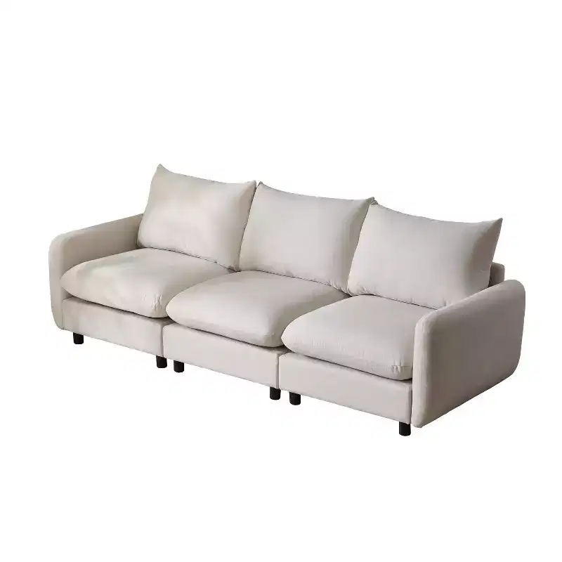 Christopher Knight Home Acker 99.5 Modern 3 Seater Upholstered Sectional Sofa, White