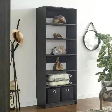 32 Wood Walk-in Closet with Five Shelves