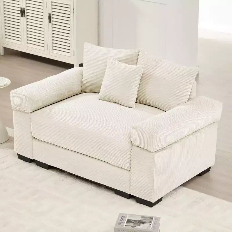 54.3 Oversized Cloud Modular Sectional Couch,Extra-Thick Armrests Good Resilience Cushions Ergonomic Design Premium Soft Corduroy Fabric