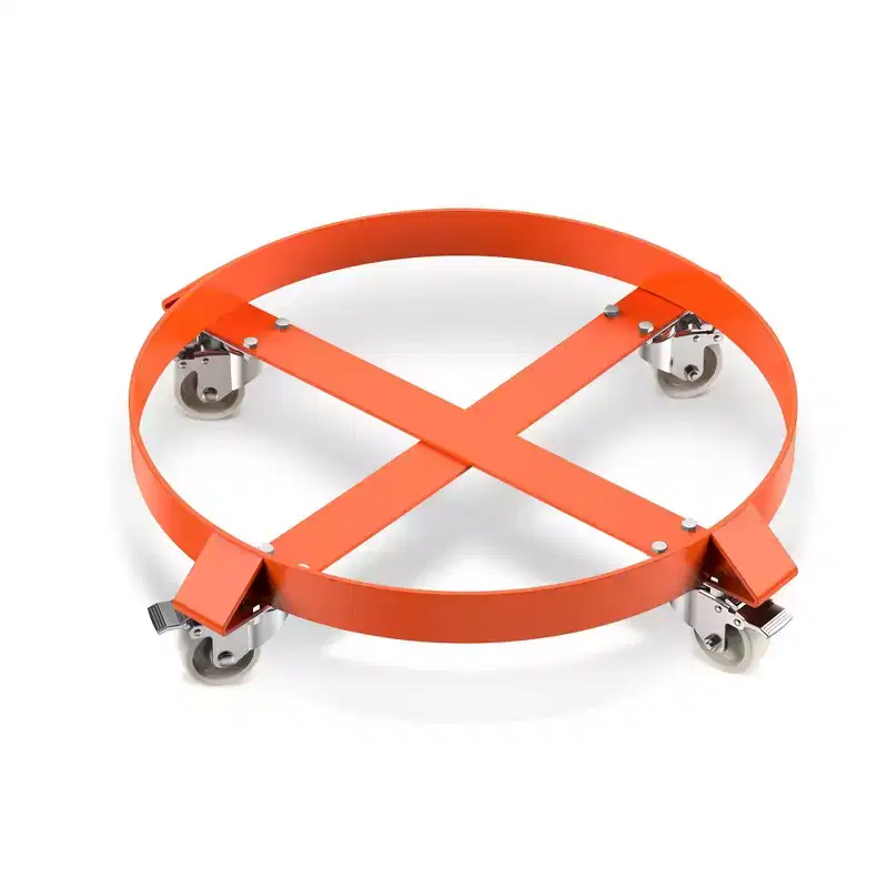 55 Gallon Drum Dolly with Casters -Effortless Movement with Five 360 Swivel Wheels and Brakes