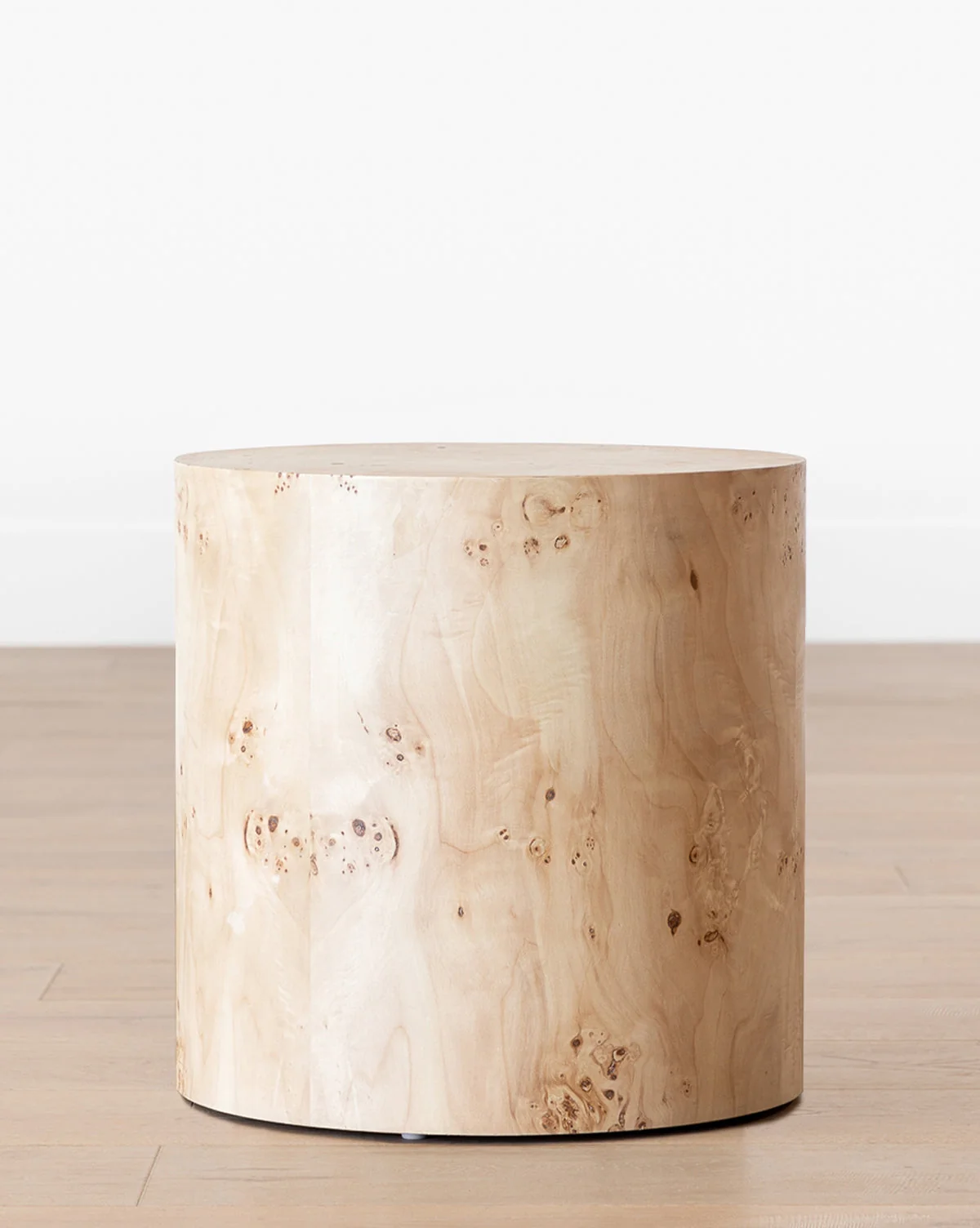 Organic Burl Wood Side Table with Natural Grain & Unique Character for Living Room