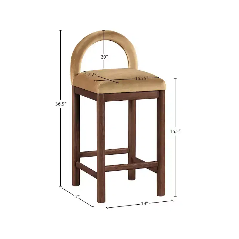Velvet Counter Stool