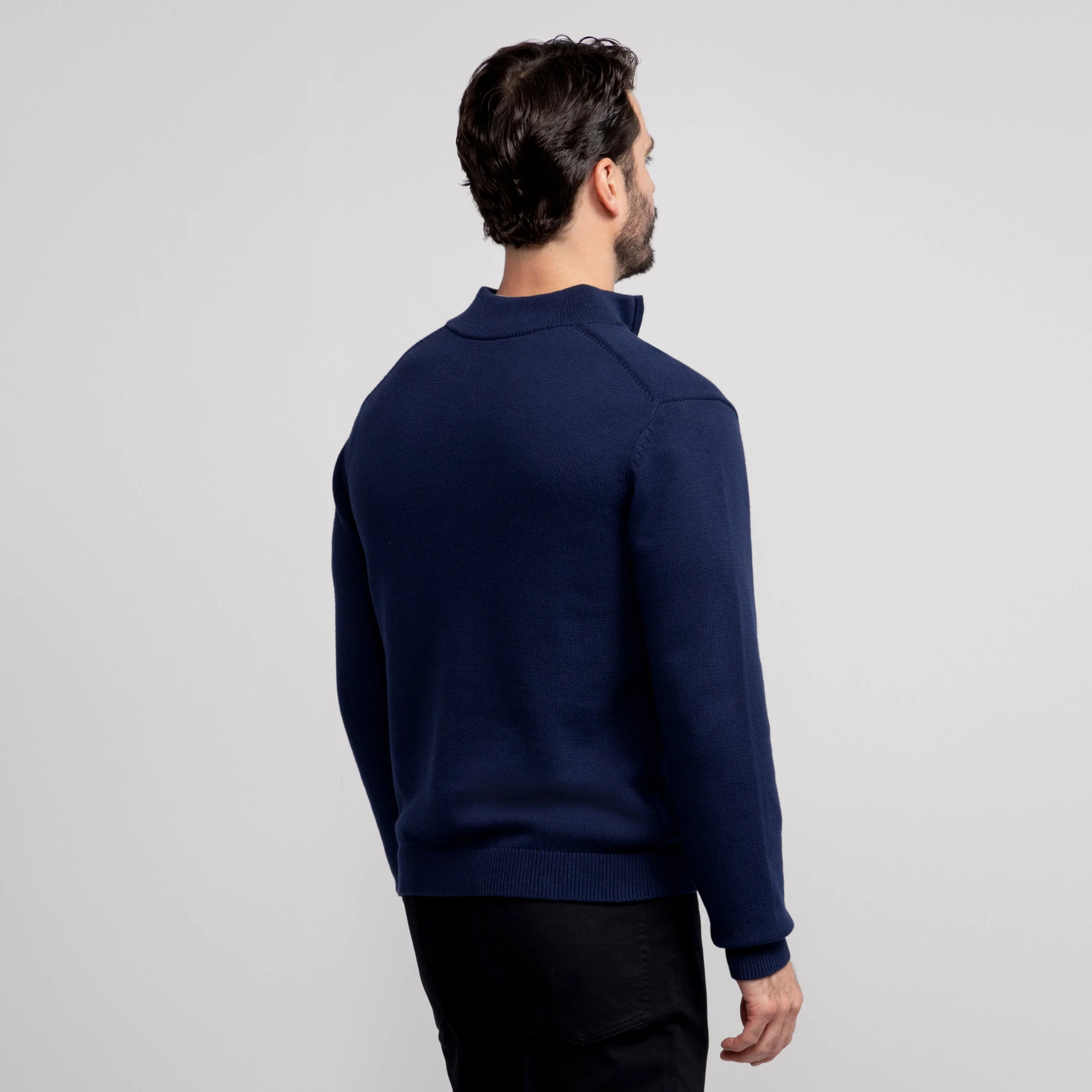 Quarter-Zip Sweater - Navy