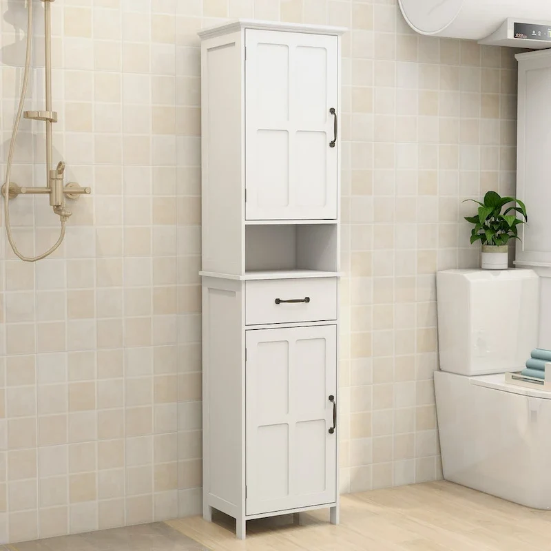 Double Door Slim Floor Standing Cabinet - 15.75