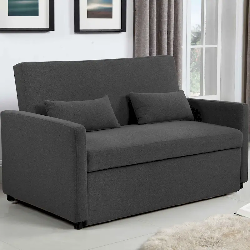 58 in. Convertible Pull-Out Sleeper Sofa Bed