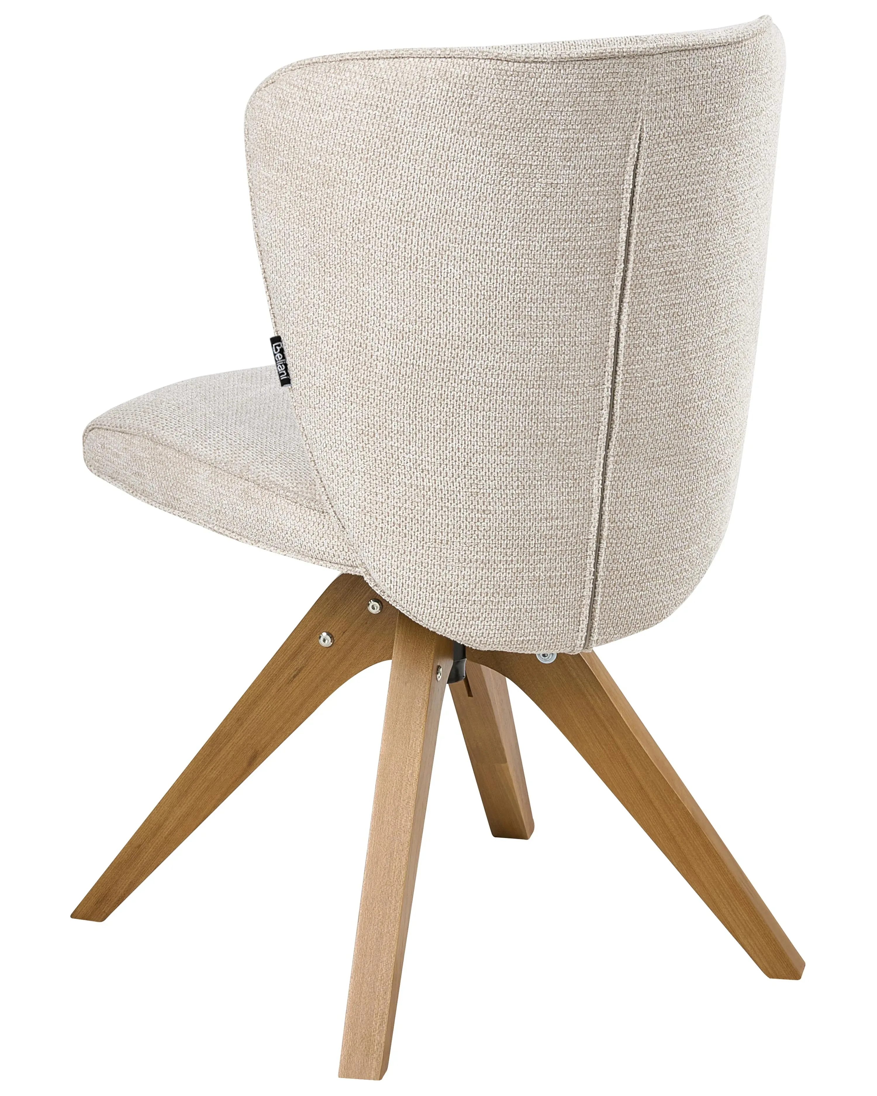 Set di 2 sedie da pranzo Tessuto Beige chiaro