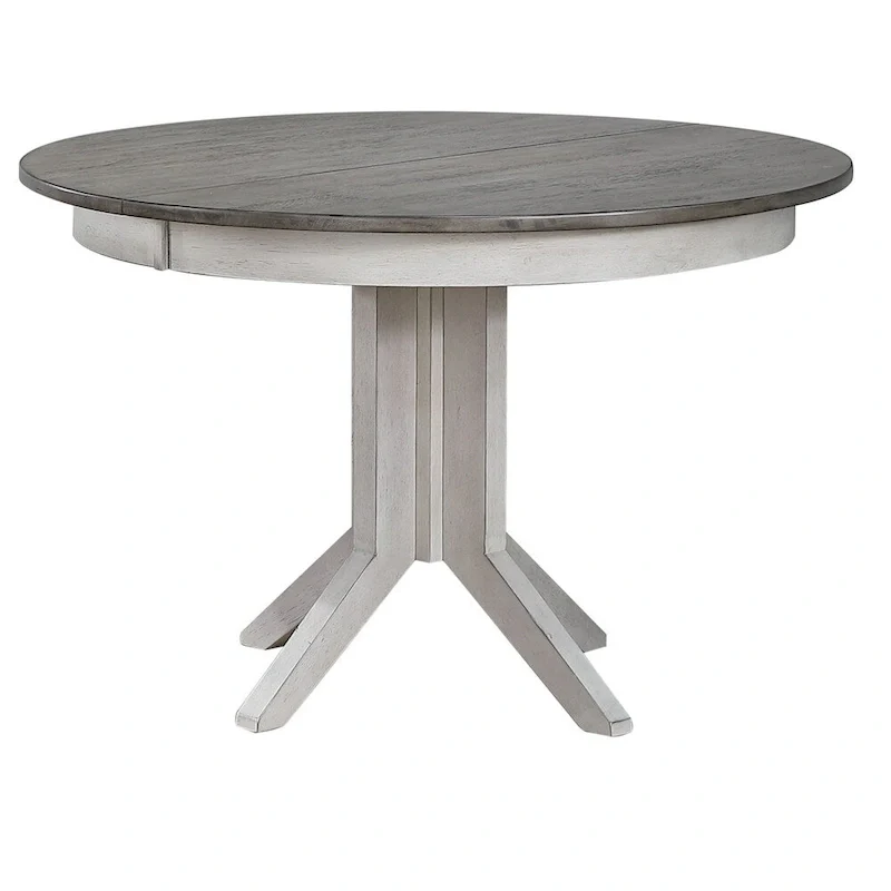 Dining Table with 6 Chairs in Ash and Stormy White