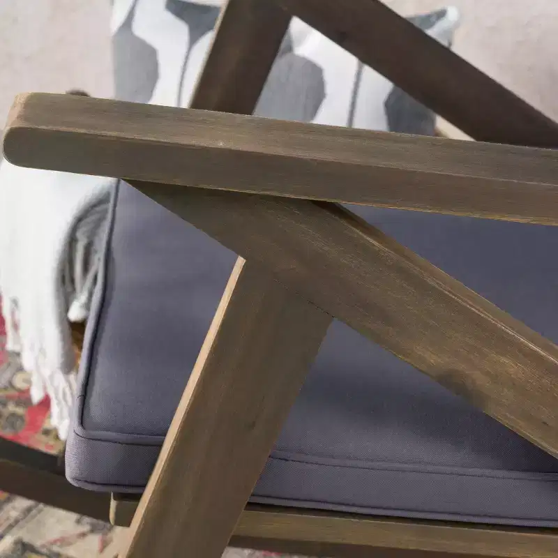 Gus Acacia Wood Patio Rocking Chair - Christopher Knight Home