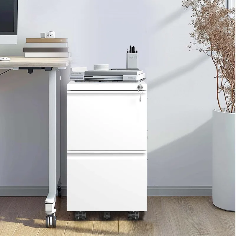 2 Drawer Metal Mobile File Cabinet with Lock for Hanging Legal/Letter/A4 Size
