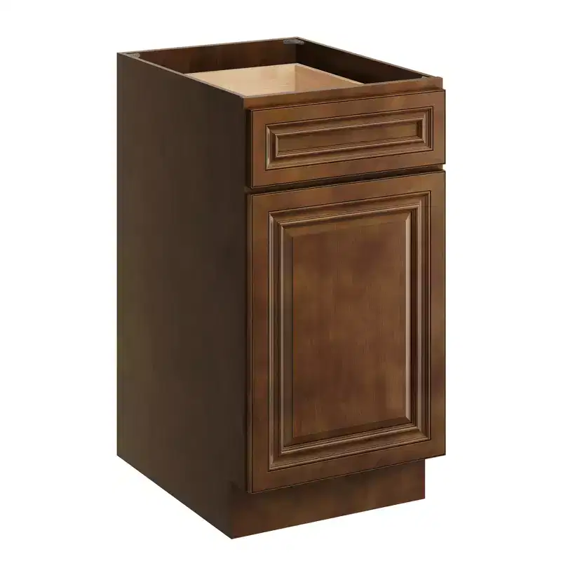 18 in. W x 34.5 in. H x 24 in. D Base Kitchen Cabinet with Drawer Plywood Frame Soft-Close - Full Overlay RTA