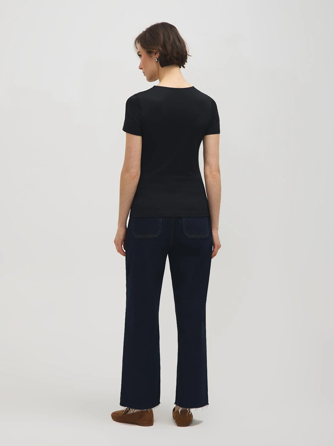 Double Layer Crew Neck T-Shirt