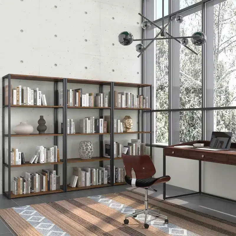 72 Brinkley Bookcase Rustic Natural Aged Brown - WyndenHall