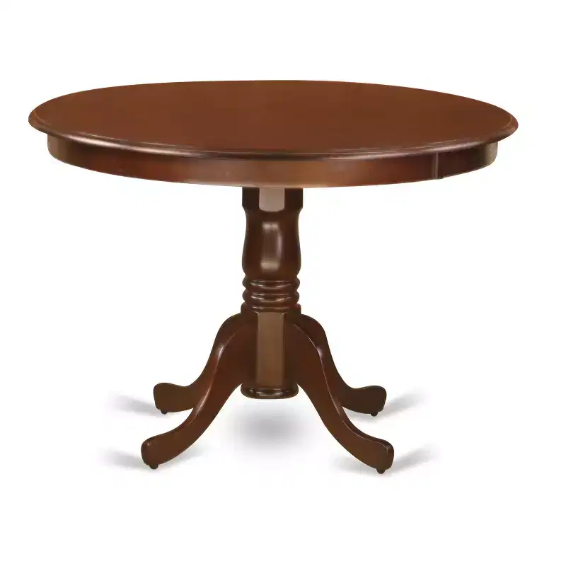 HomeStock Belmont Rectangle Dining Table Se Mahogany Finish, 1 Table and 4 Armless Chairs