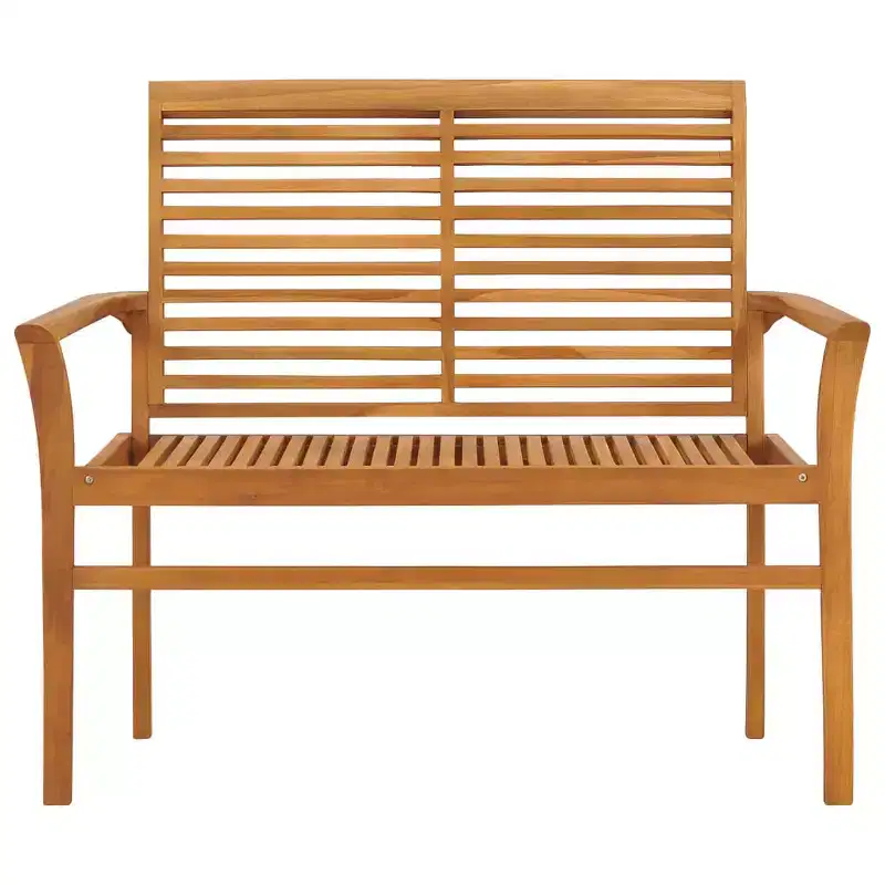 Garden Bench Teak, Cream White Teak wood Medium Sturdy