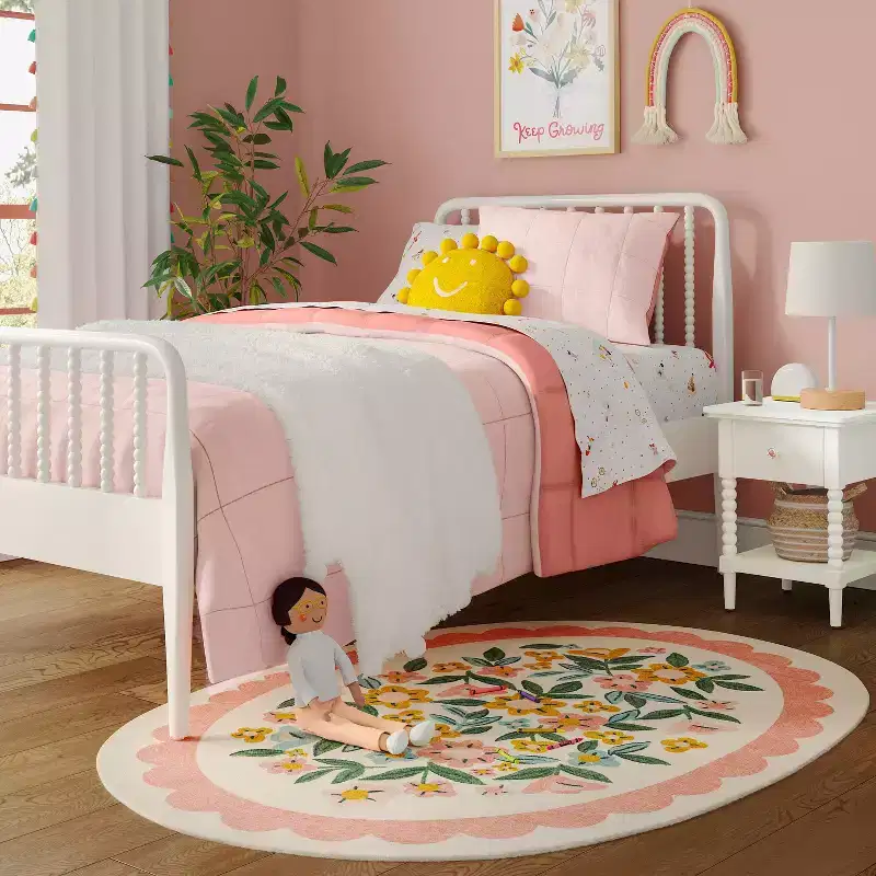 Twin Turned Wood Traditional Spindle Kids' Bed -