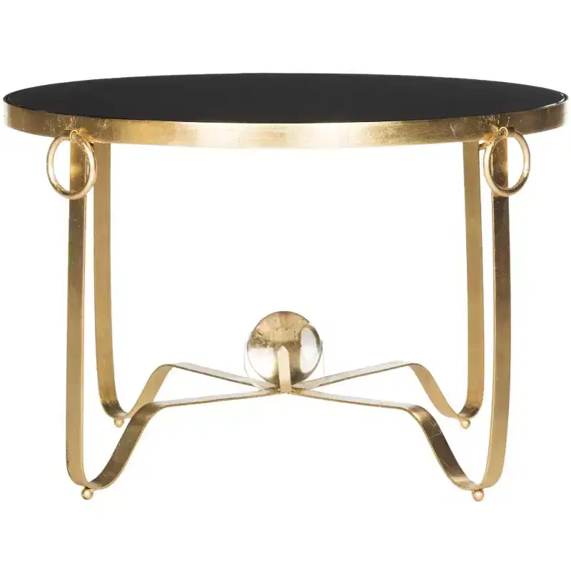 Elisha Accent Table - FOX2599 - Gold/Black - Safavieh Couture