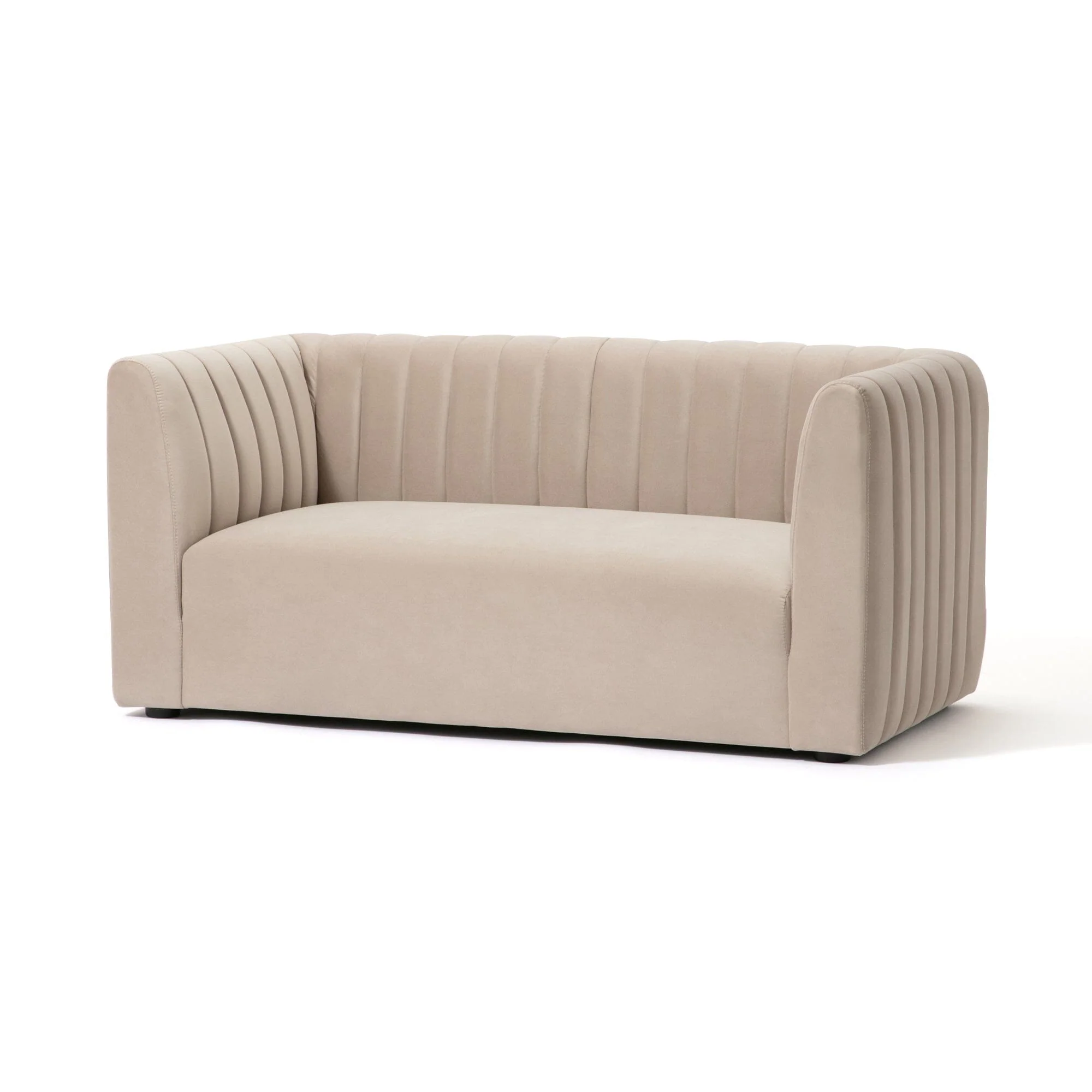 Beige 2-Seater Fabric Sofa
