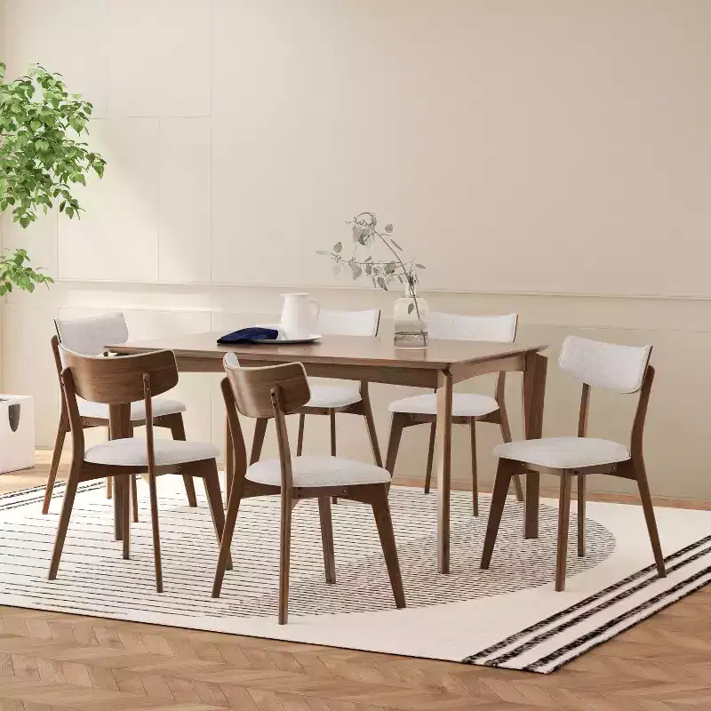 Christopher Knight Home Carmody Wood and Fabric 7 Piece Dining Set