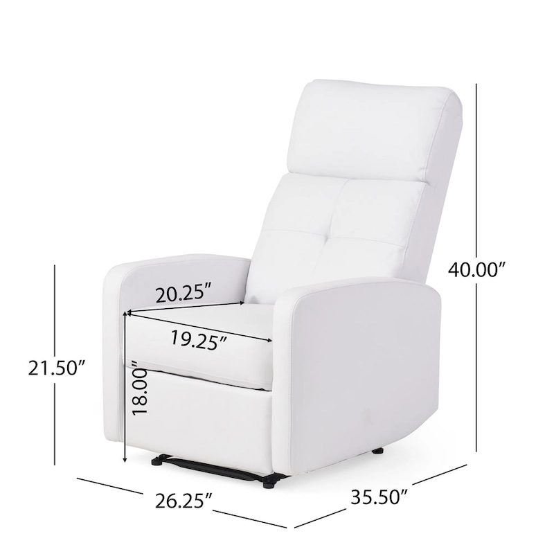 Samedi PU Leather Recliner Club Chair by Christopher Knight Home