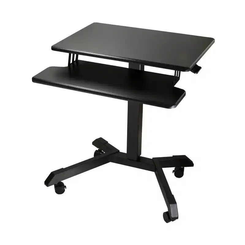 Victor High Rise Mobile Adjustable Standing Desk with Keyboard Tray