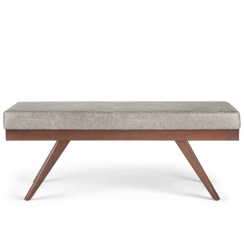 WYNDENHALL Nadine 48 inch Wide Mid Century Modern Rectangle Ottoman Bench