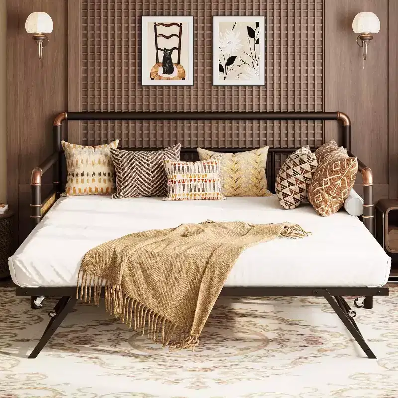 Acekool Twin Daybed with Trundle - Space-Saving Sofa Bed & Guest Bed