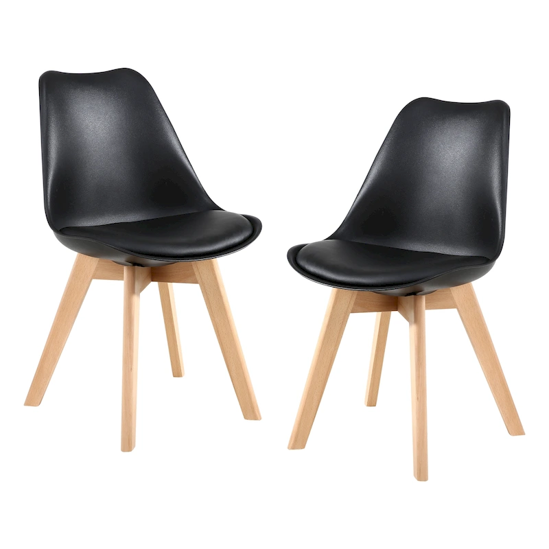 Dining Chairs Wooden Desk Chairs No Wheels Set of 2