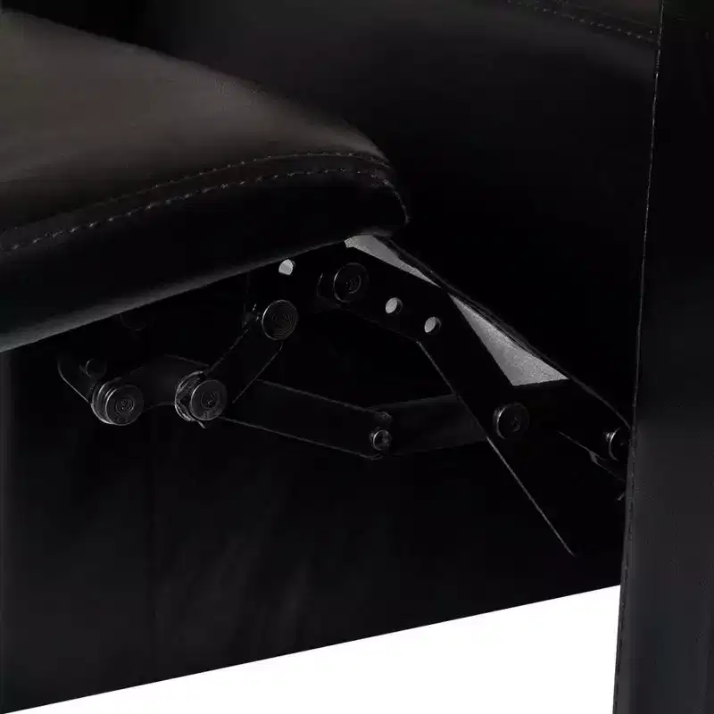 3-Seater Home Theater Recliner Sofa with Built-in Cup Holder - Black