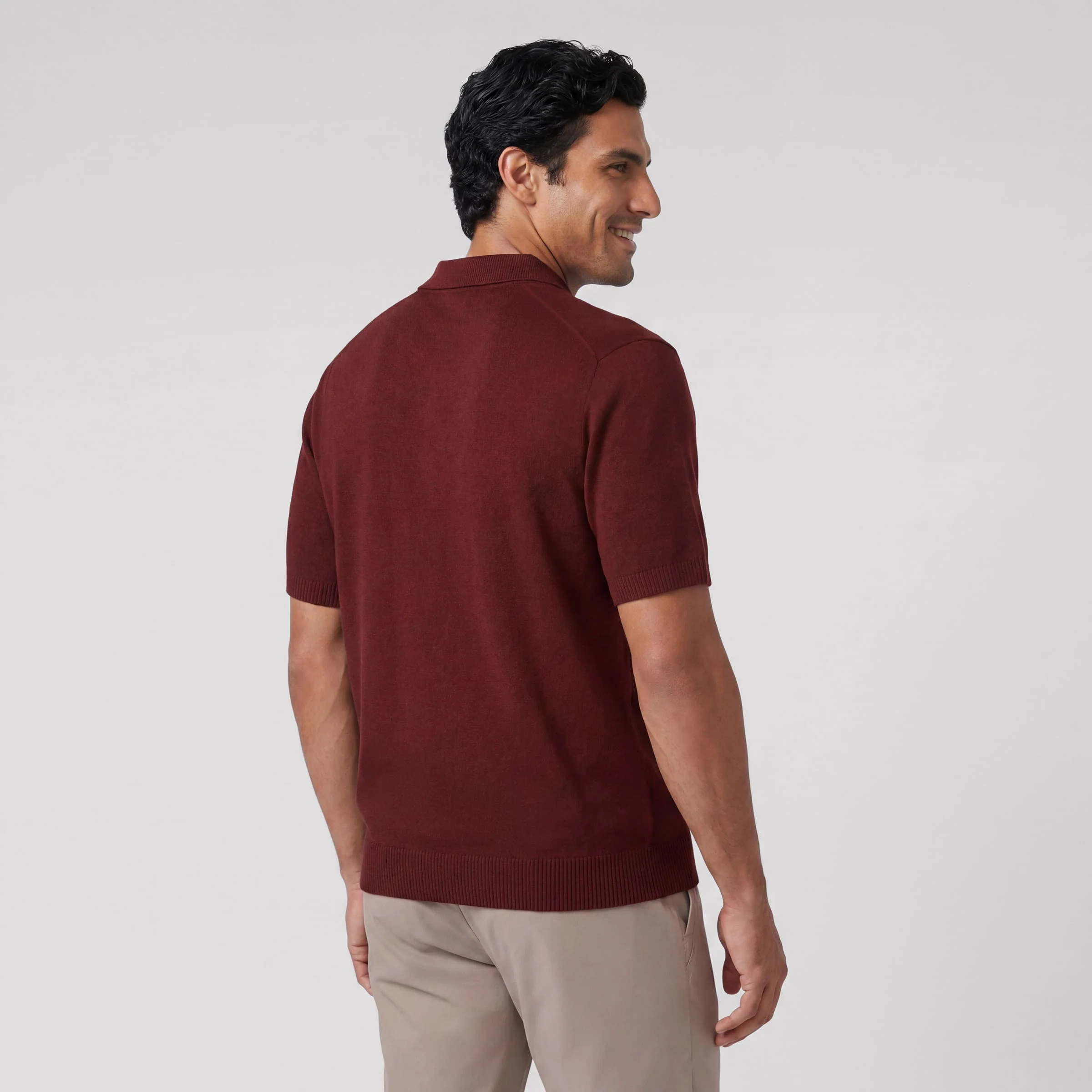 Polo shirt - chestnut brown