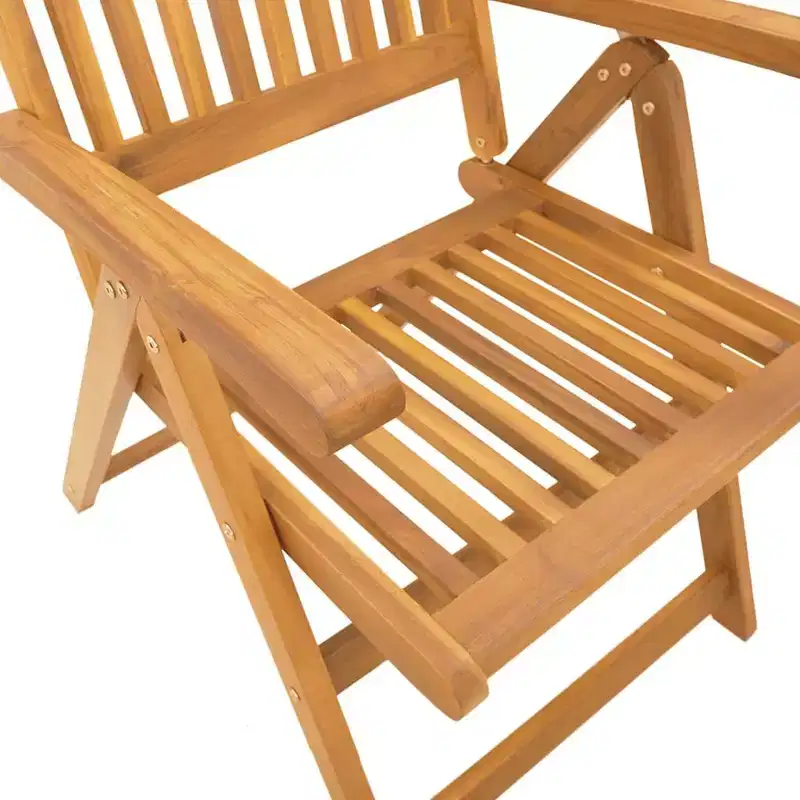vidaXL Garden Dining Set Brown Solid Acacia wood Medium Foldable