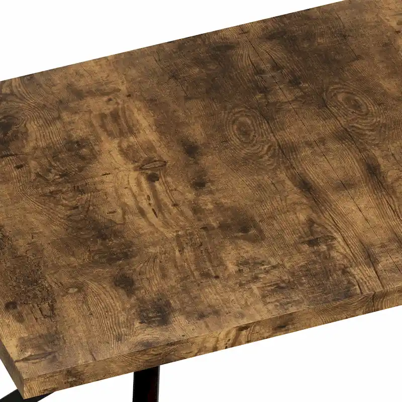 Retro Rectangular Dining Table with Carole Top and Black Embossed Center Plate