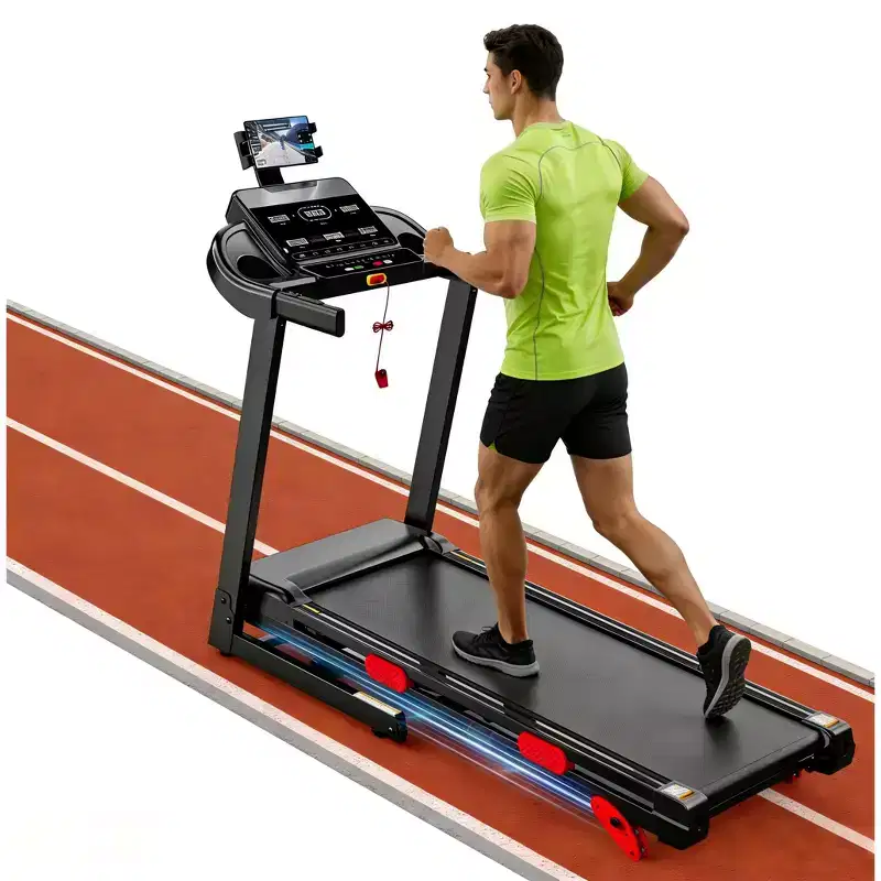 Incline Treadmill with Dual Brushless Motor, Easy Folding & Equipment, Space-Saving, Home / Apartment Use