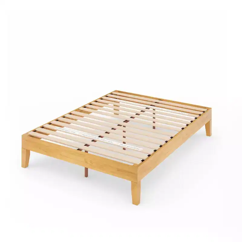 Moiz 14 Deluxe Wood Platform Bed Frame Natural - Zinus
