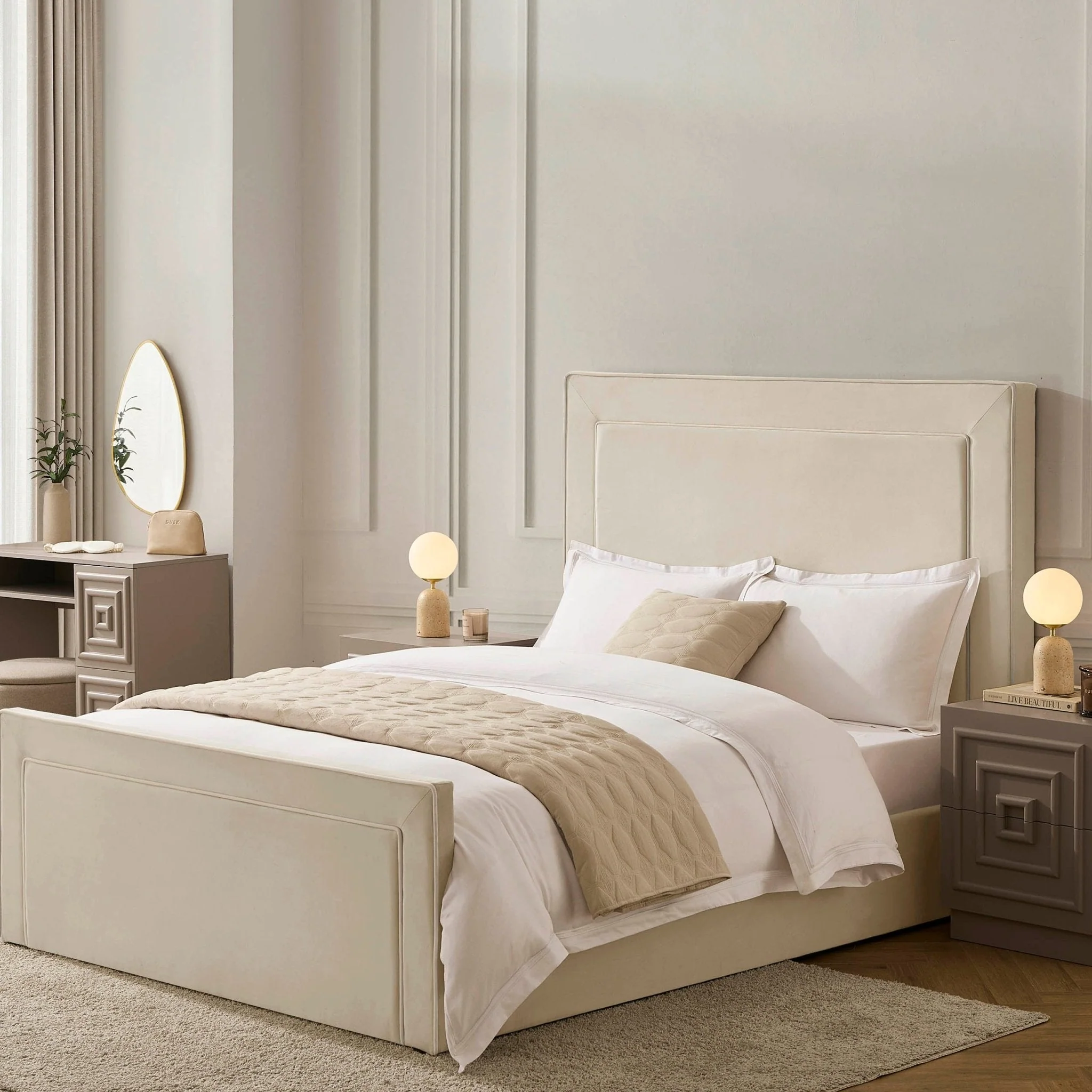 Storage Bed - Ecru/White