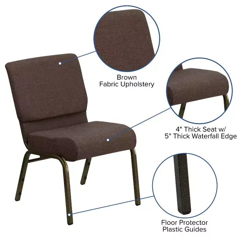 4 Pack 21''W Stacking Church Chair
