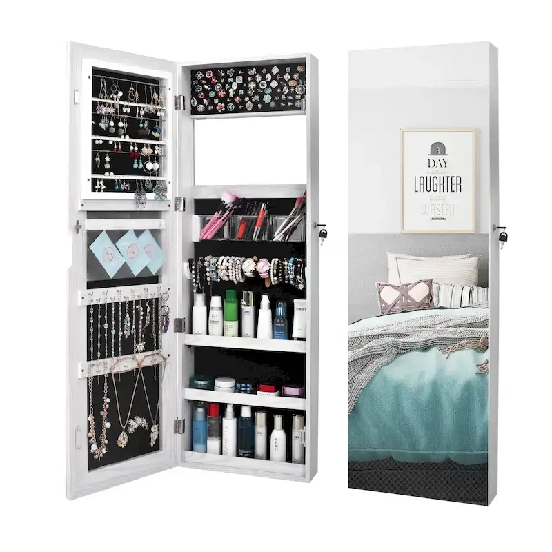 Full-Length Mirror Jewelry Storage Cabinet