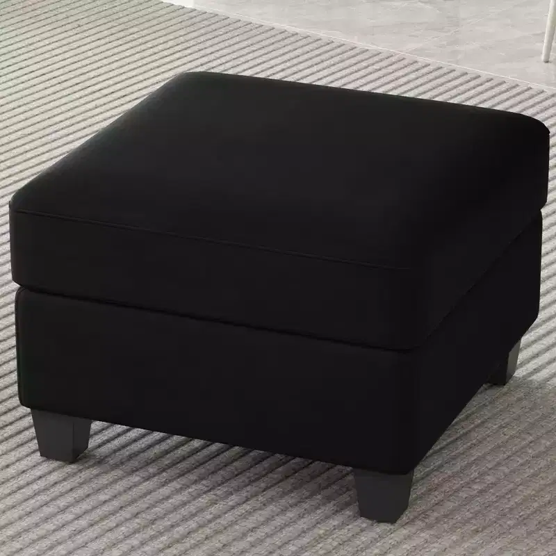 Belffin Velvet Storage Ottoman  Modular Square Footrest & Sectional Add-On