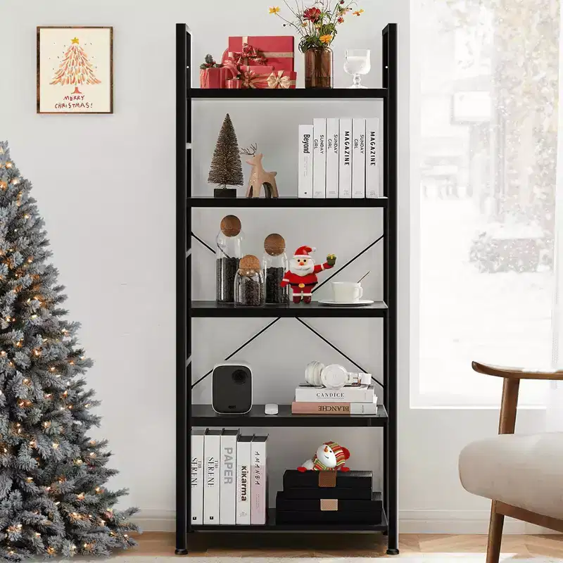 MAYEERTY Bookshelf - 5 Tiers Modern Open Storage Rack