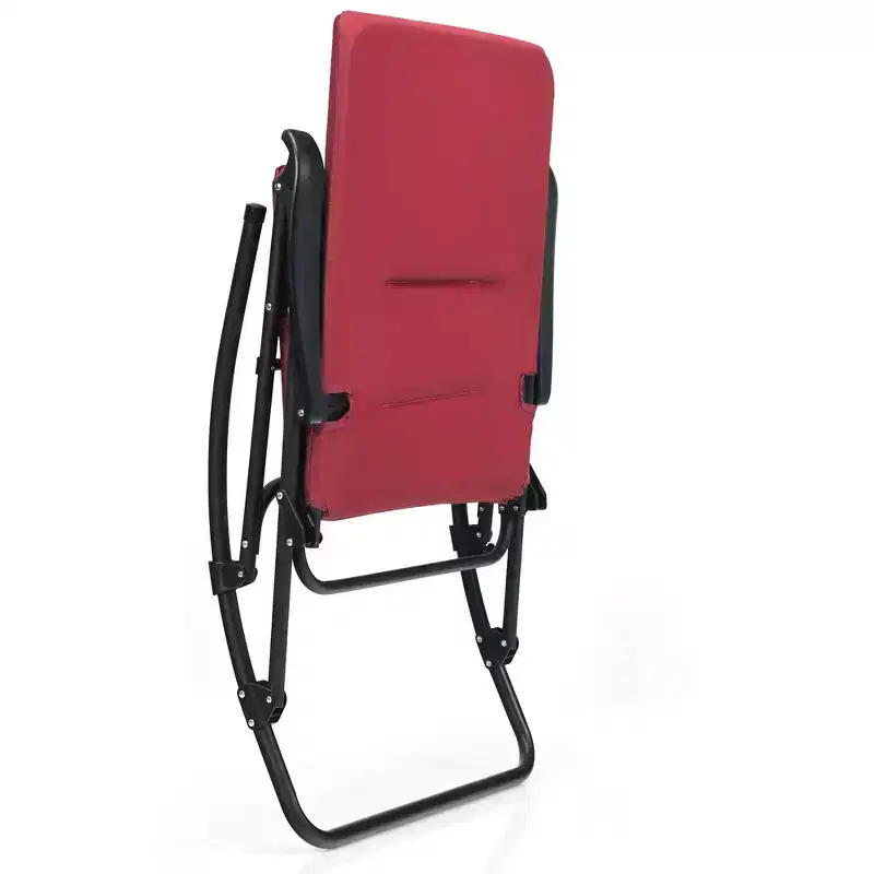 Costway Set of 2 Padded Folding Rocking Chairs Patio Garden Yard Camping Red/Blue