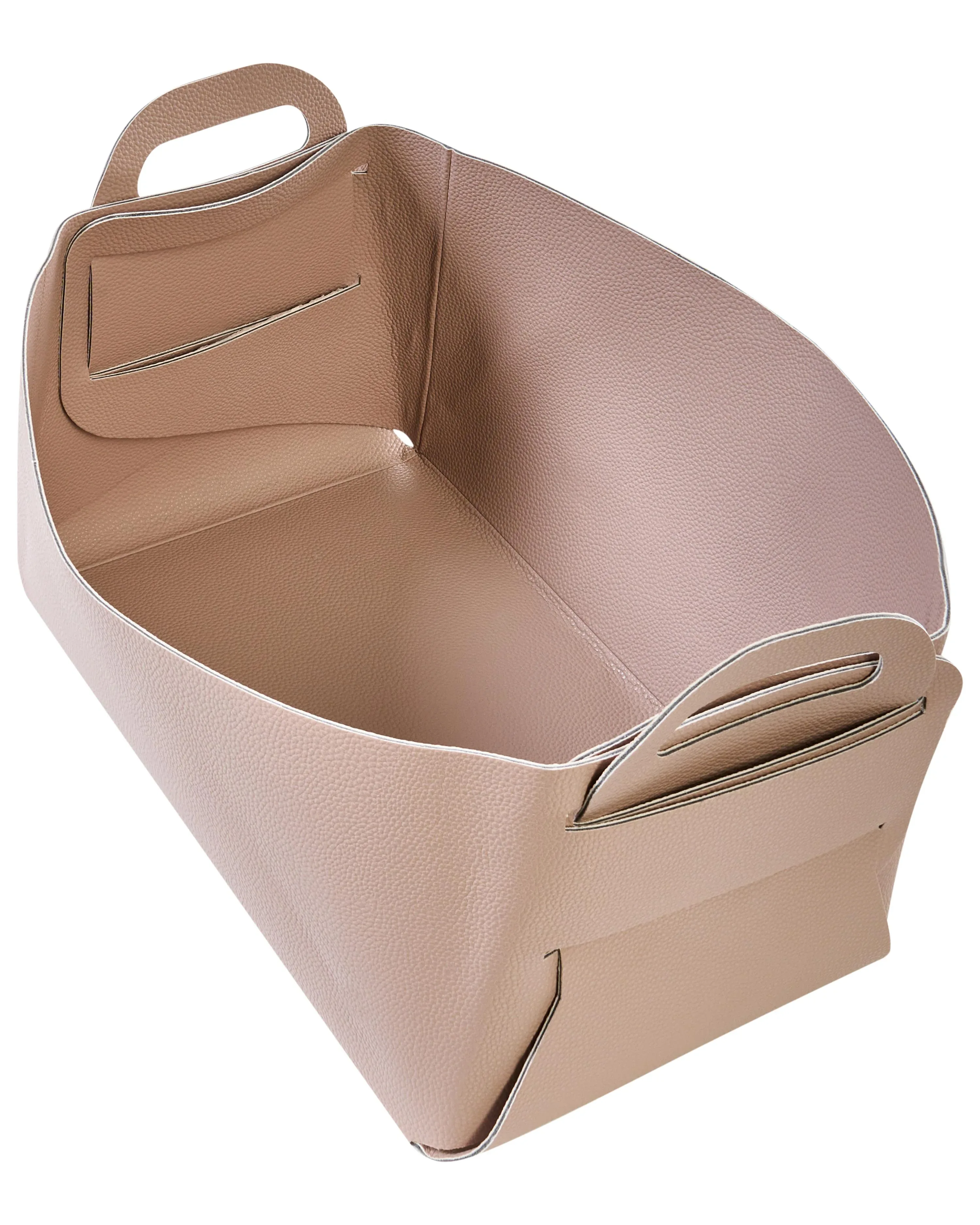 Set di 2 cestini Pelle sintetica Rosa pastello