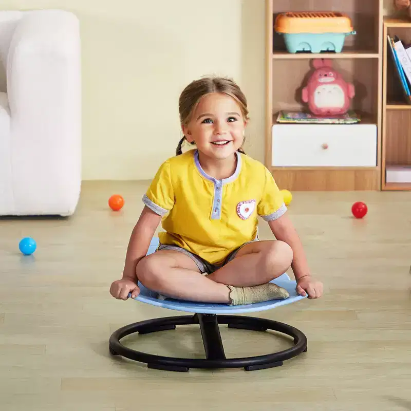 VEVOR Elephant Kids Swivel Chair, 220 LBS Capacity, 360 Spinning Chair, Autistic Kids Sensory Toy Chair with Non-Slip Metal Base, Blue