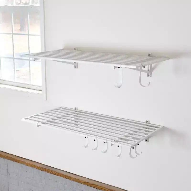 StoreYourBoard 2' x 4' Bristol Garage Wall Mount Shelves | 2-Pack | White